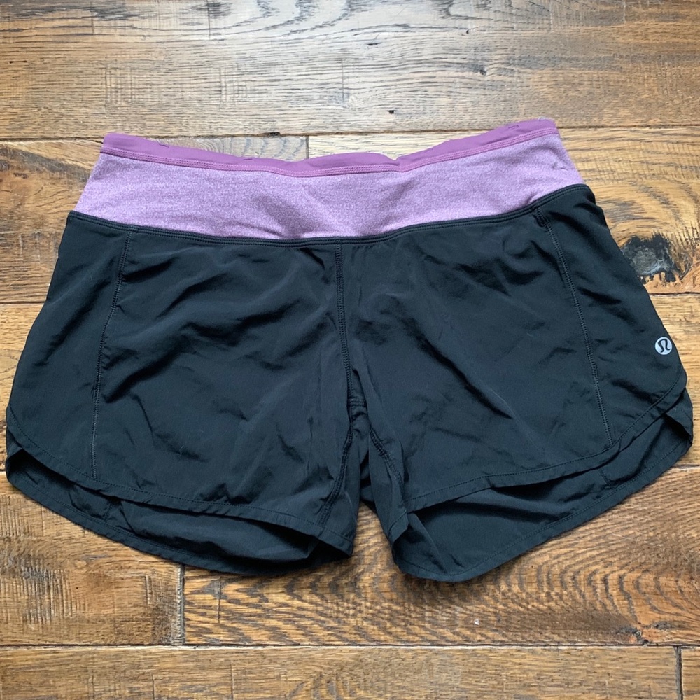 Lululemon Turbo Run Shorts - Black Purple Size 4